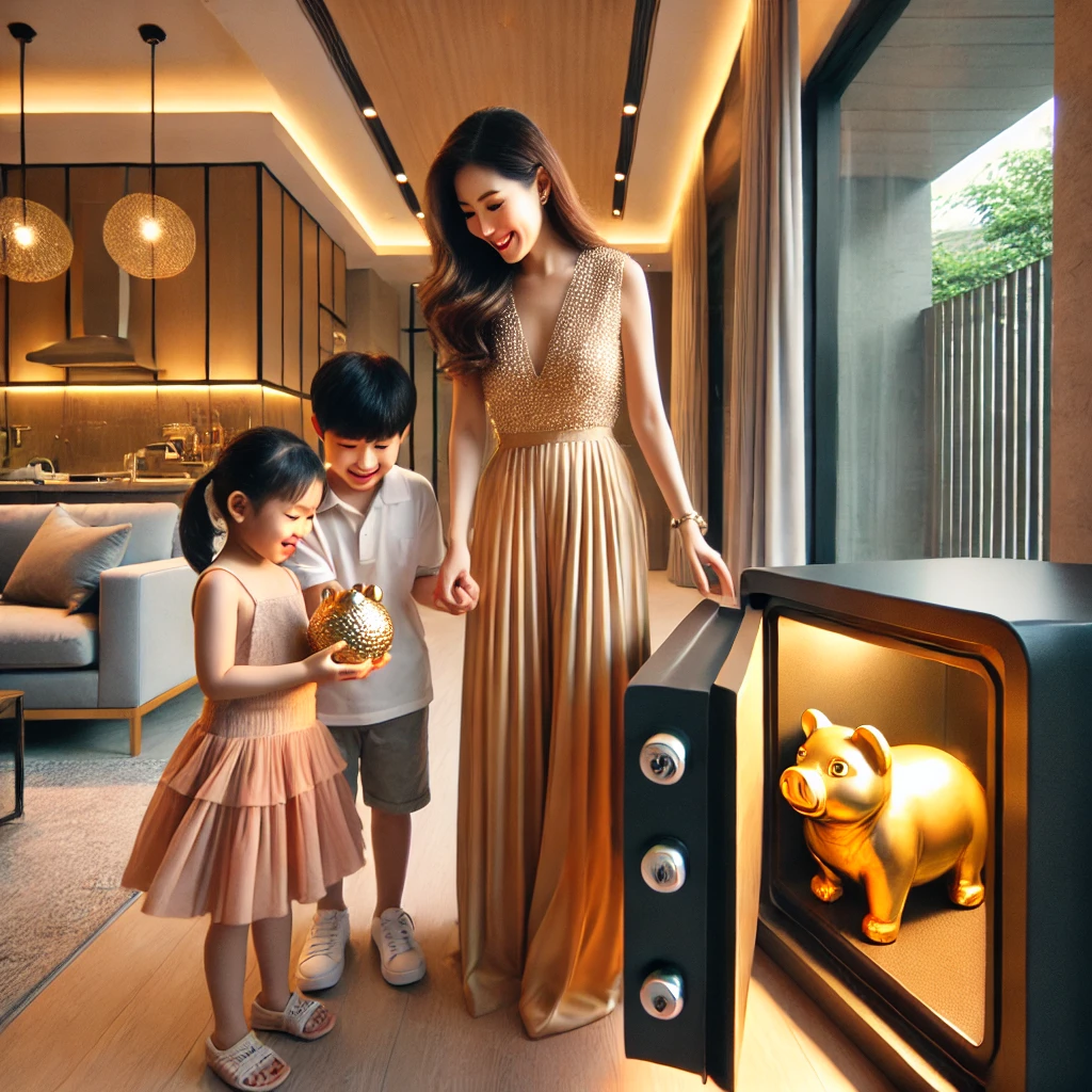 Két sắt vân tay cỡ trung (Gia đình, văn phòng, cửa hàng)